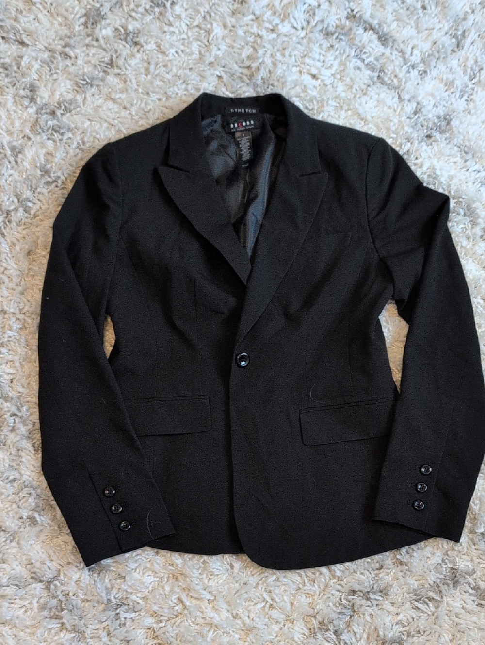 Classic Women's Black Single-Button Blazer, Size 8, Liz Claiborne